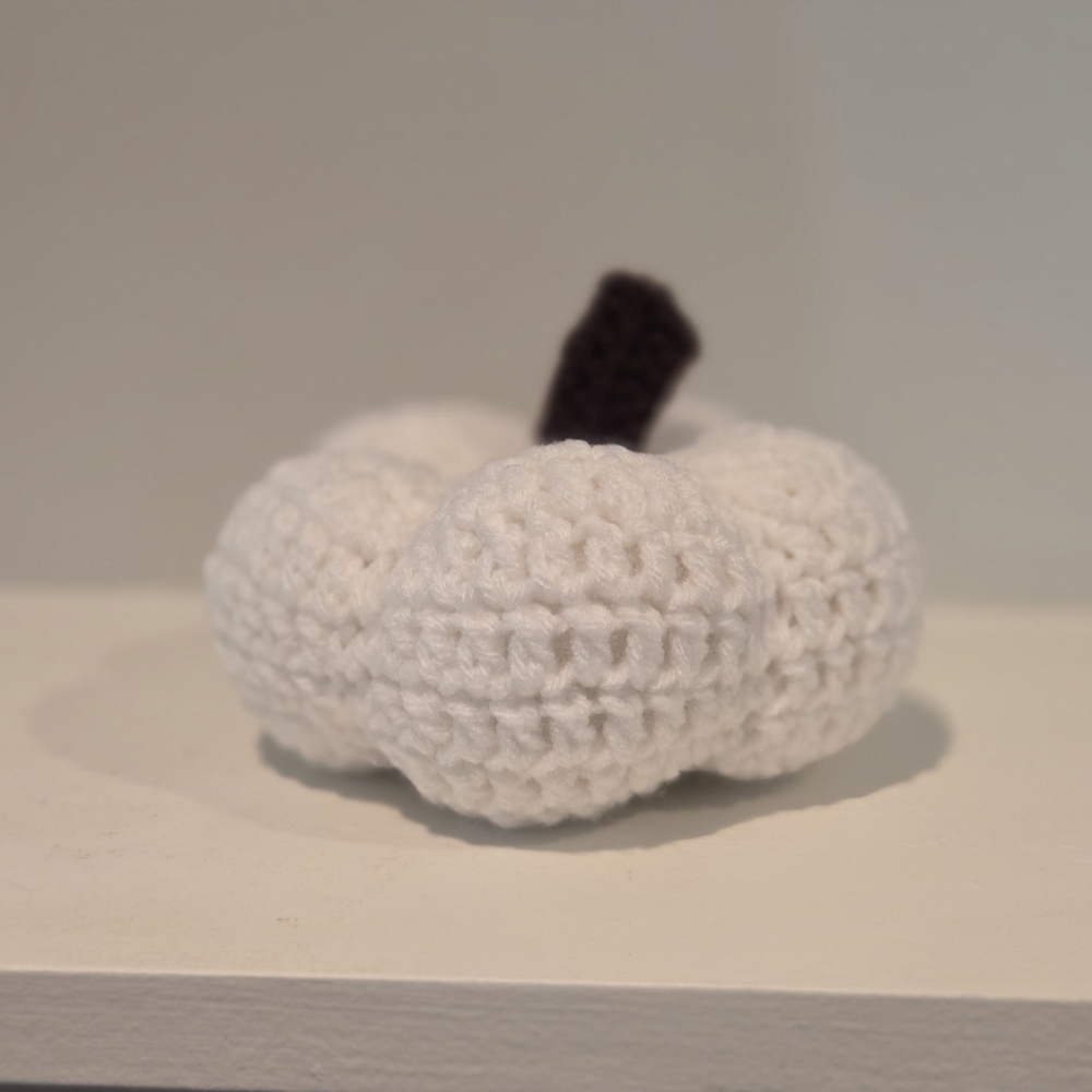 Crochet Small White Pumpkin